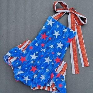 4th of July girls 18-24 months cotton romper NEW